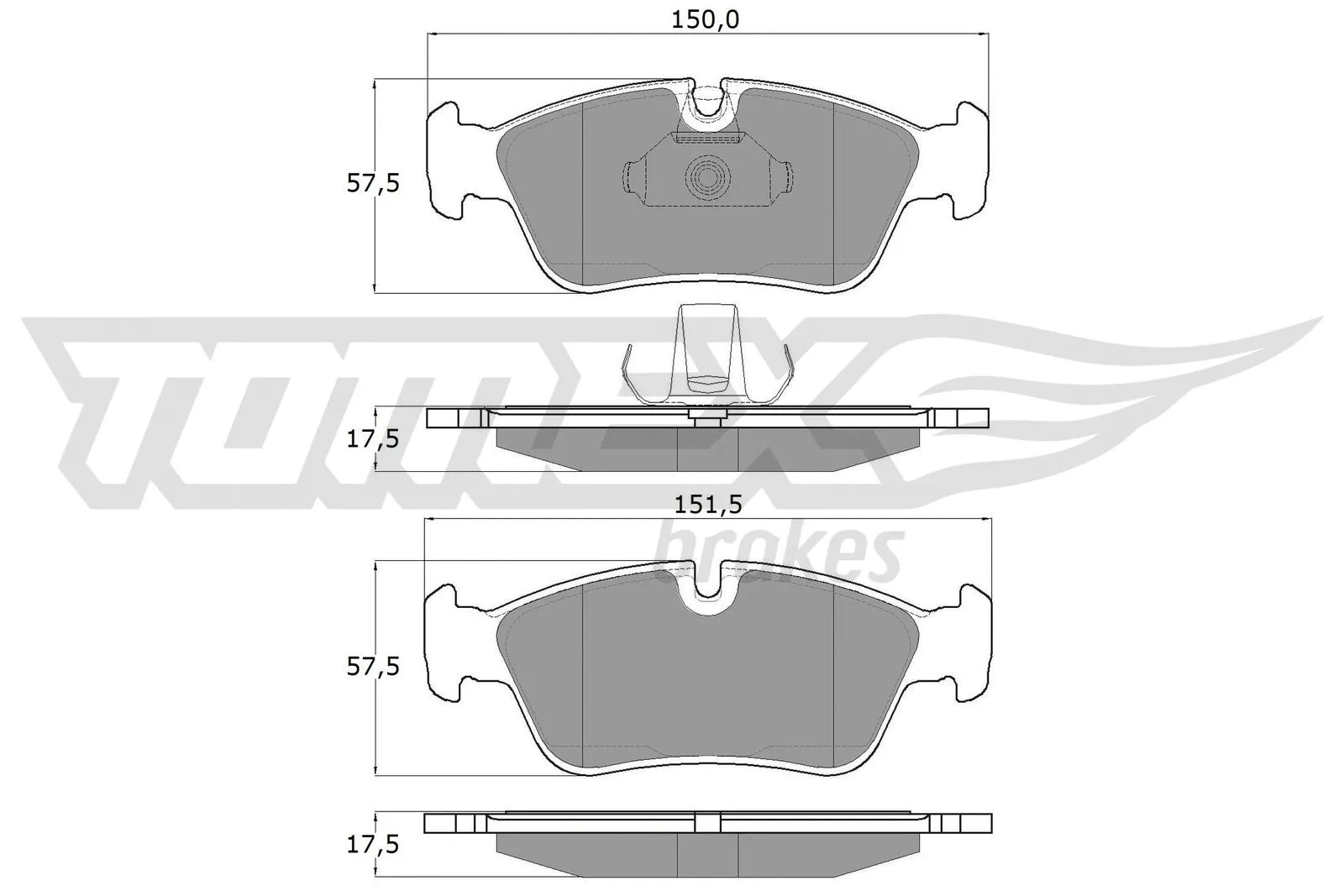 Kit de plaquettes de frein, frein à disque TOMEX Brakes TX 13-16