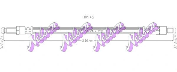 Flexible de frein KAWE H0945