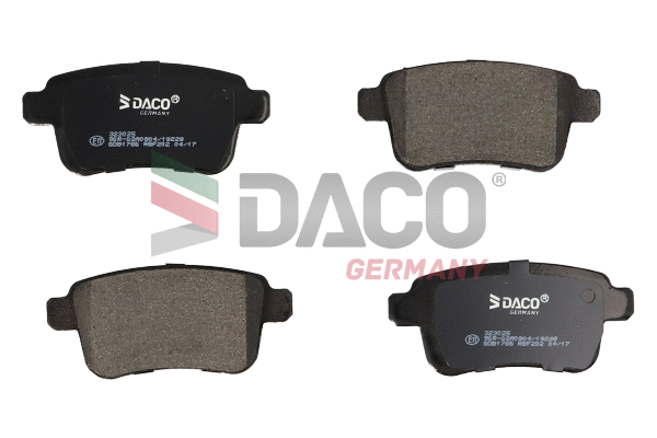 Kit de plaquettes de frein, frein à disque DACO Germany 323025