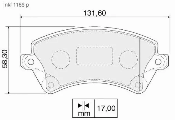Kit de plaquettes de frein, frein à disque NAKATA NKF 1186P