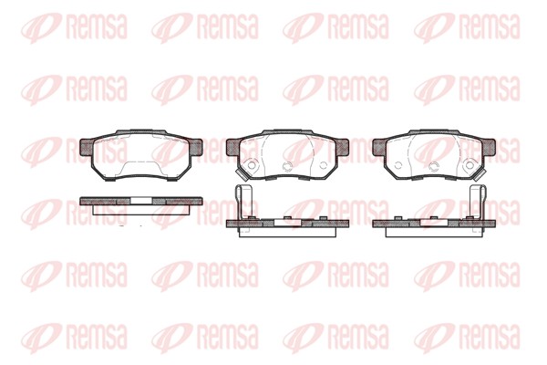 Kit de plaquettes de frein, frein à disque REMSA 0233.64