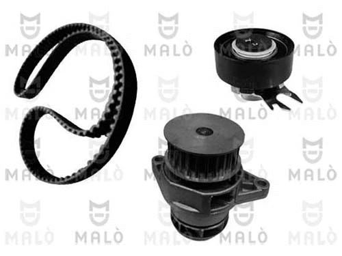 Pompe à eau + kit de courroie crantée AKRON-MALÒ 1555050