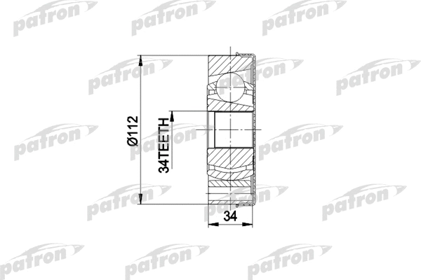 Jeu de joints, arbre de transmission PATRON PCV5034