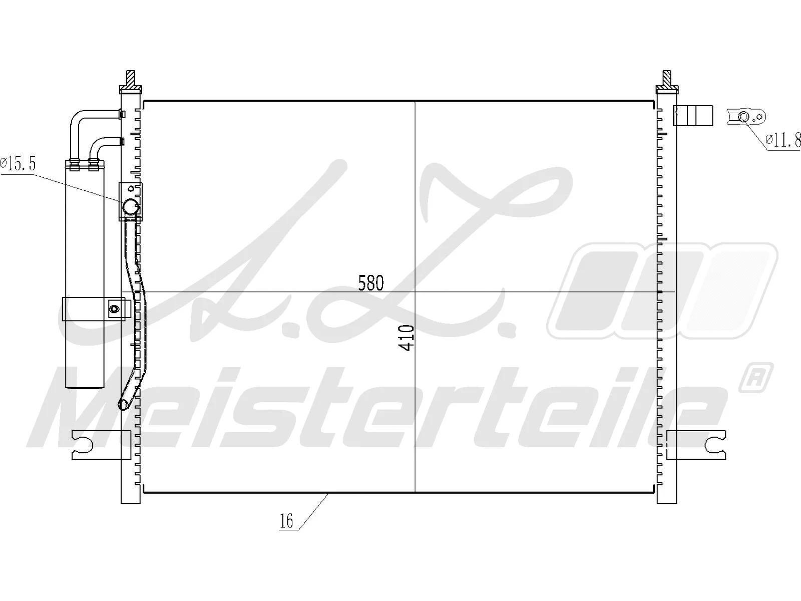 Condenseur, climatisation A.Z. Meisterteile AZMT-45-030-1293