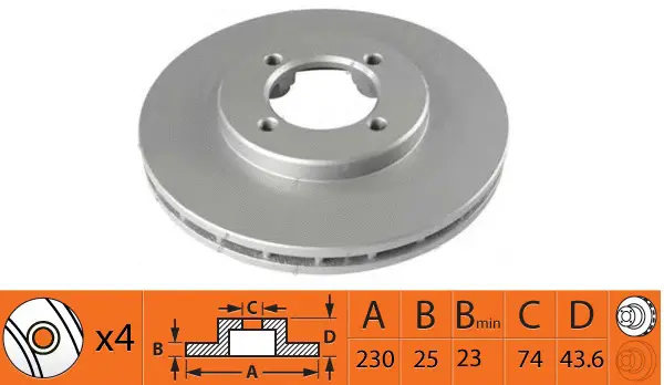 Disque de frein SB BR21234T