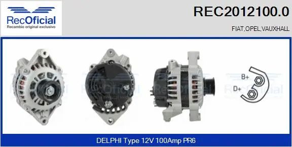 Alternateur RECOFICIAL REC2012100.0