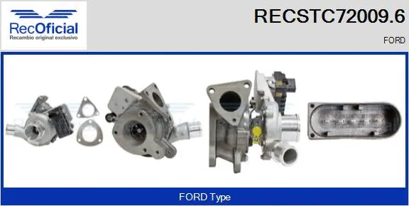 Turbocompresseur, suralimentation RECOFICIAL RECSTC72009.6