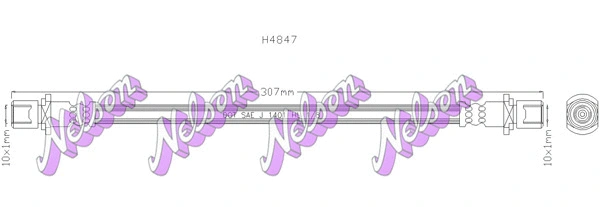 Flexible de frein KAWE H4847