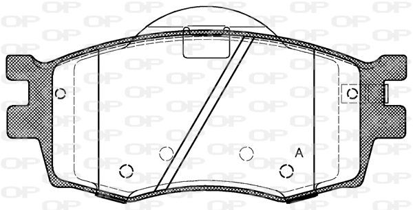 Kit de plaquettes de frein, frein à disque OPEN PARTS BPA1208.02