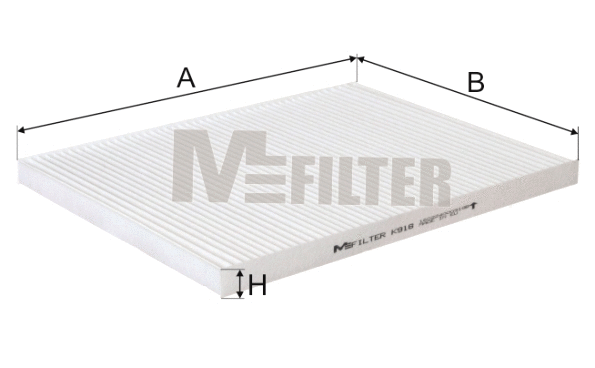 Filtre, air de l'habitacle MFILTER K 918
