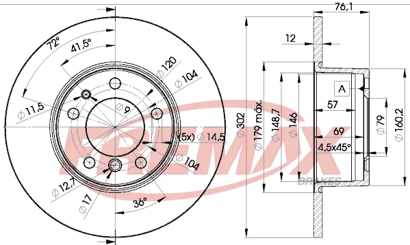 Disque de frein FREMAX BD-8042