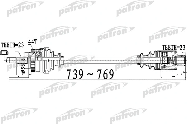 Arbre de transmission PATRON PDS0530
