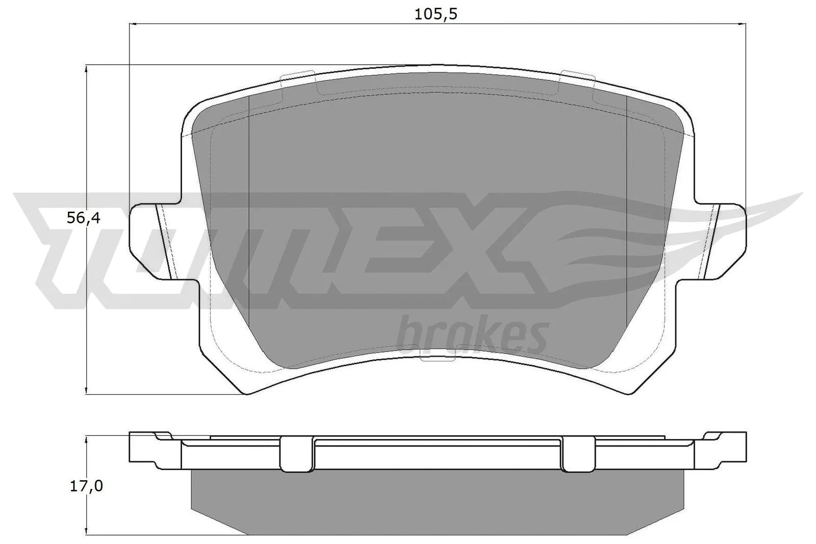 Kit de plaquettes de frein, frein à disque TOMEX Brakes TX 15-83