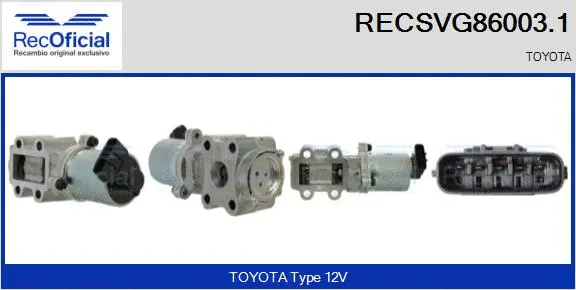 Vanne EGR RECOFICIAL RECSVG86003.1