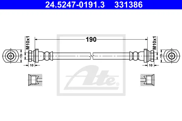 Flexible de frein ATE-APAC 24.5247-0191.3
