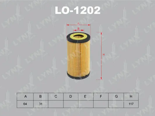 Filtre à huile LYNXAUTO LO-1202