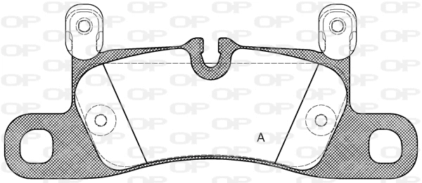 Kit de plaquettes de frein, frein à disque OPEN PARTS BPA1379.20