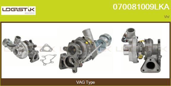 Turbocompresseur, suralimentation LGK 070081009LKA