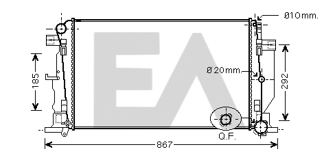 Radiateur, refroidissement du moteur EACLIMA 31R50088