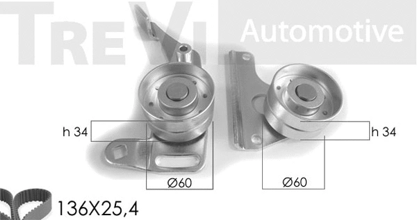 Kit de courroie crantée TREVI AUTOMOTIVE KD1003