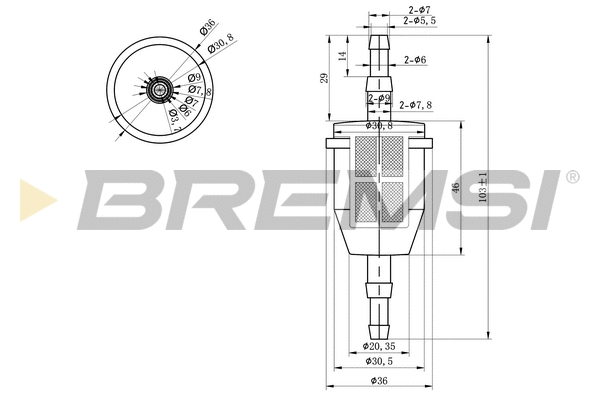 Filtre à carburant BREMSI FE0034