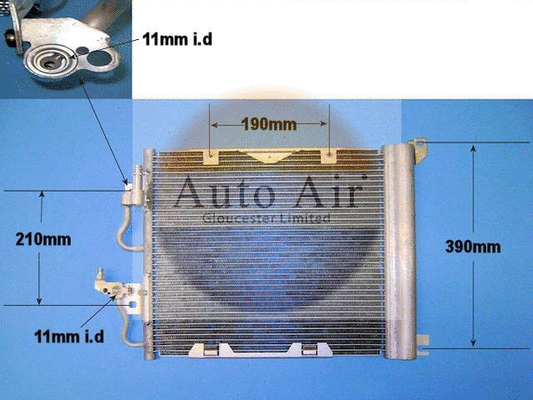 Condenseur, climatisation AUTO AIR GLOUCESTER 16-1048