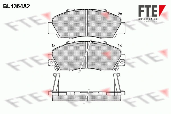 Kit de plaquettes de frein, frein à disque FTE 9010142