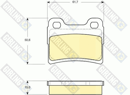 Kit de plaquettes de frein, frein à disque GIRLING 6116392