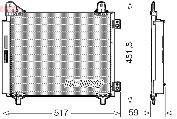 Condenseur, climatisation DENSO DCN21035