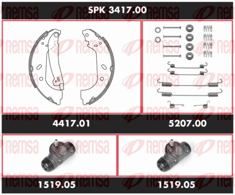 Kit de freins, freins à tambours REMSA SPK 3417.00