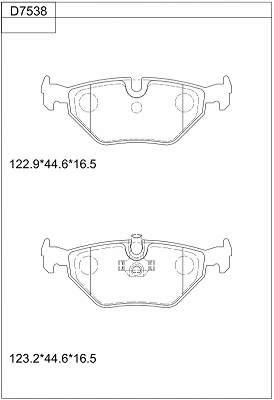 Kit de plaquettes de frein, frein à disque ASIMCO KD7538