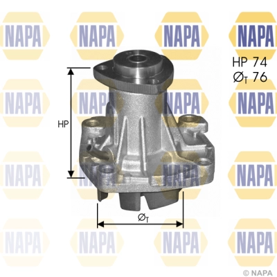 Pompe à eau, refroidissement du moteur NAPA NWP1083