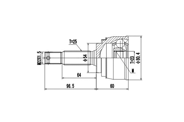 Jeu de joints, arbre de transmission DYNAMATRIX DCV839002