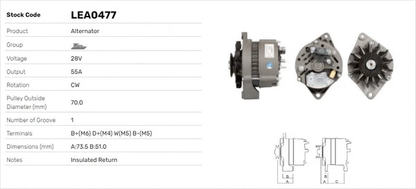Alternateur LUSA LEA0477