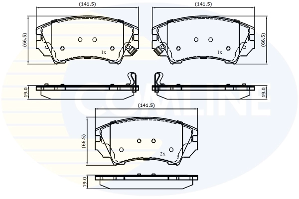 Kit de plaquettes de frein, frein à disque COMLINE CBP31680
