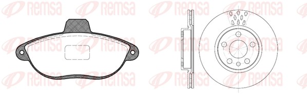 Kit de freins, frein à disques REMSA 8602.00