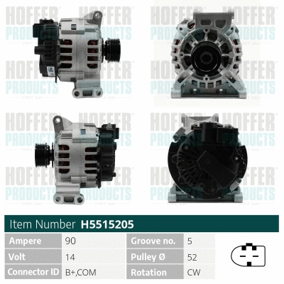 Alternateur HOFFER H5515205