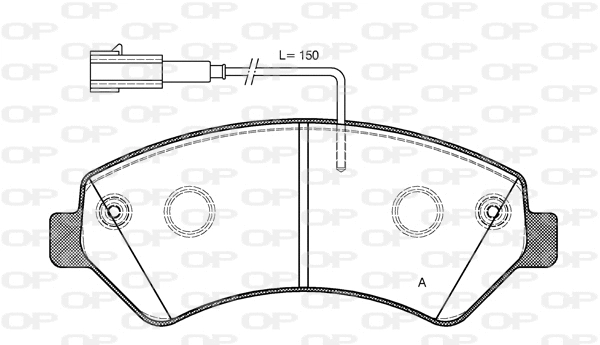 Kit de plaquettes de frein, frein à disque OPEN PARTS BPA1275.22