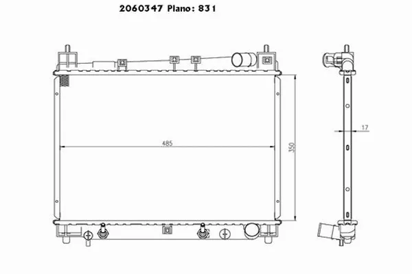 Radiateur, refroidissement du moteur ORDONEZ 2060347
