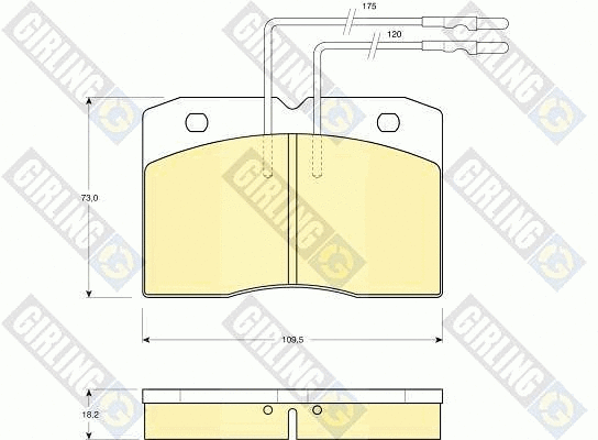 Kit de plaquettes de frein, frein à disque GIRLING 6103439