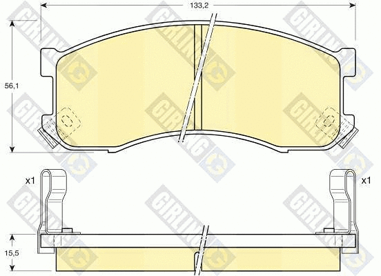 Kit de plaquettes de frein, frein à disque GIRLING 6110379