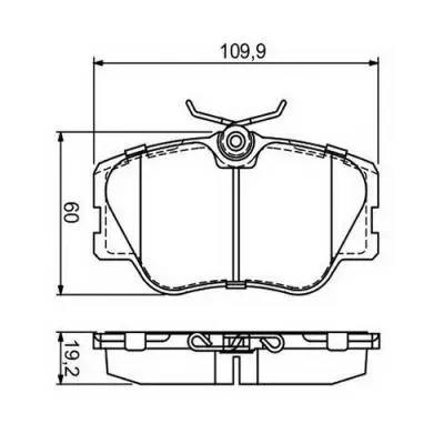 Kit de plaquettes de frein, frein à disque G.U.D. GBP880187