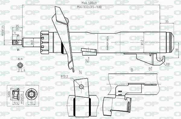 Amortisseur OPEN PARTS SAB8511.31