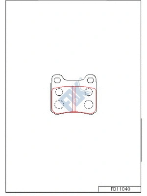 Kit de plaquettes de frein, frein à disque FBK FD11040