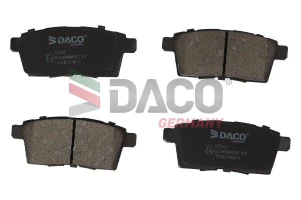 Kit de plaquettes de frein, frein à disque DACO Germany 322246