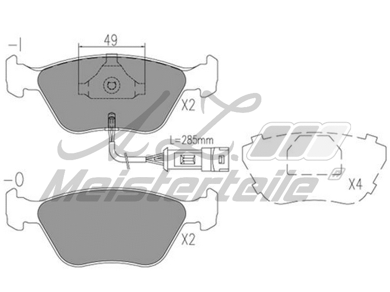 Kit de plaquettes de frein, frein à disque A.Z. Meisterteile AZMT-44-022-2145