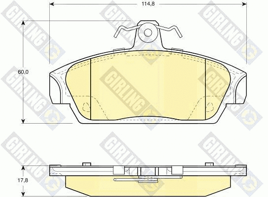 Kit de plaquettes de frein, frein à disque GIRLING 6108591