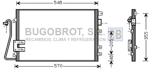 Condenseur, climatisation BUGOBROT 62-RT5340