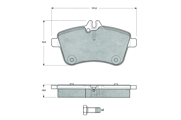 Kit de plaquettes de frein, frein à disque PROCODIS FRANCE PF1455