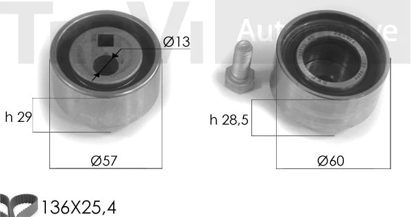 Kit de courroie crantée TREVI AUTOMOTIVE KD1069